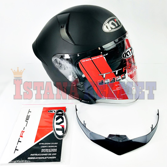 KYT TTR JET ICE MATT BLACK (M)