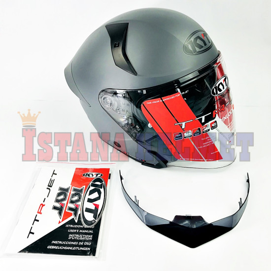 KYT TTR JET ICE MATT GORILLA GREY (M)